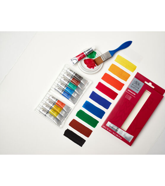 Winsor & Newton Introduction to Fine Art Gouache Colour 10ct 12ml Tubes, , hi-res, image 6