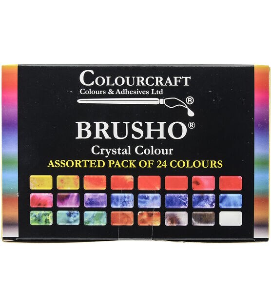 Colourcraft 24ct Brusho Crystal Colors Set