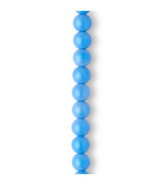 8mm Matte Light Blue Pearlized Acrylic Strung Beads by hildie & jo, , hi-res, image 3