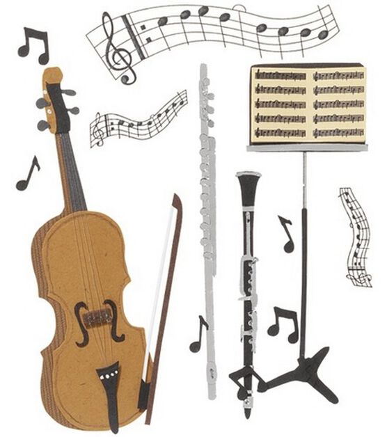 Jolee's Boutique Themed Ornate Stickers Music