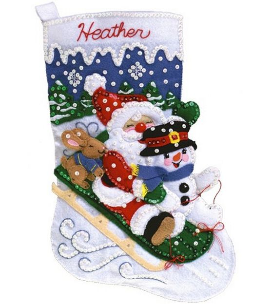 Janlynn 10 x 16.5 Christmas Fun Felt Stocking Kit