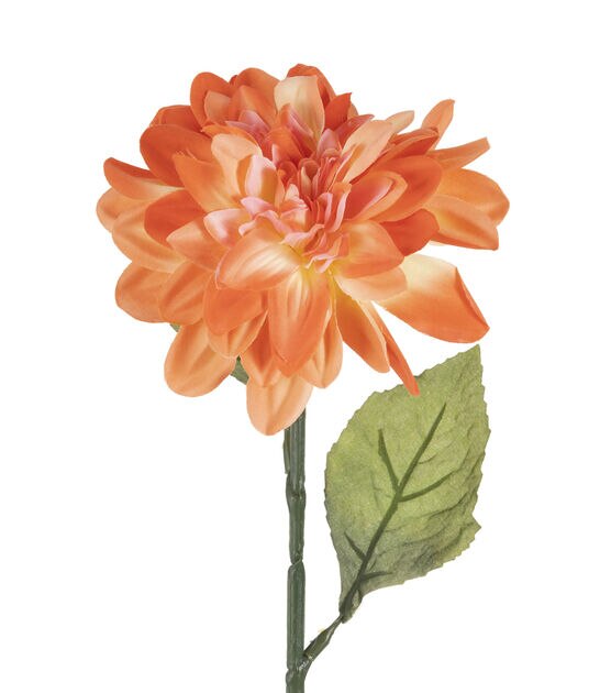 28" Peach Dahlia Stem by Bloom Room, , hi-res, image 2