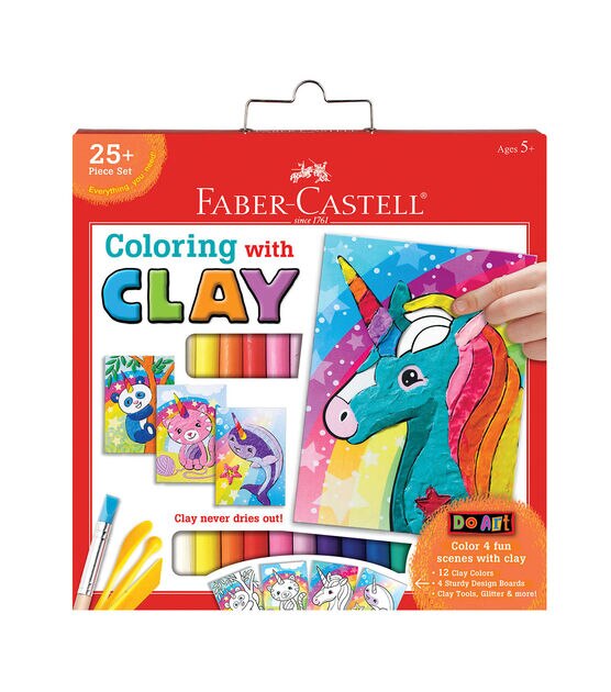 Faber Castell Coloring With Clay Unicorn & Friends