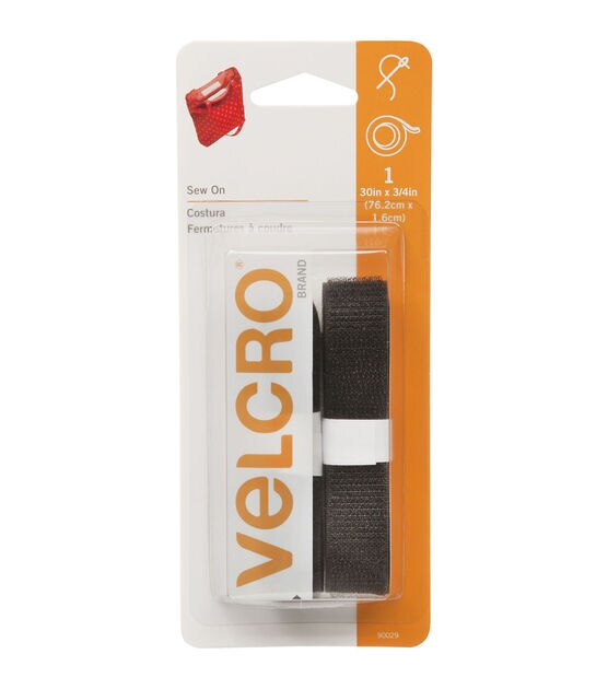 VELCRO® Black Sticky Back Fastener - 18 x 3/4 - Sticky Back - Velcro -  Notions