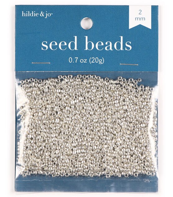 2mm Transparent Silver Plated Glass Seed Beads by hildie & jo