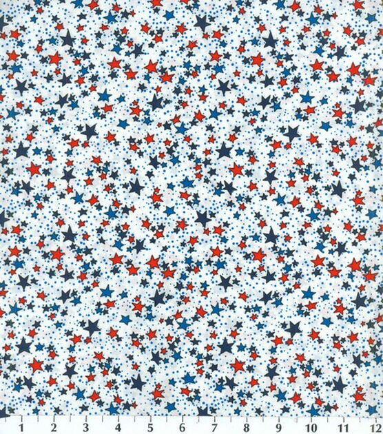 Dotted Stars Patriotic Cotton Fabric, , hi-res, image 1