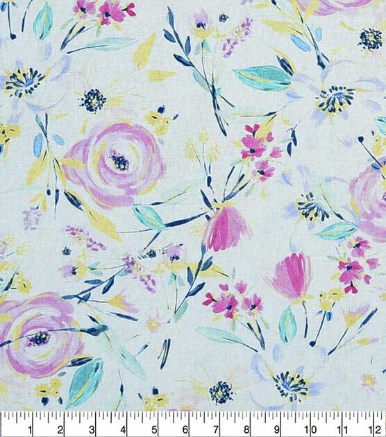 Pastel Floral Quilt Cotton Fabric by Keepsake Calico, , hi-res, image 2