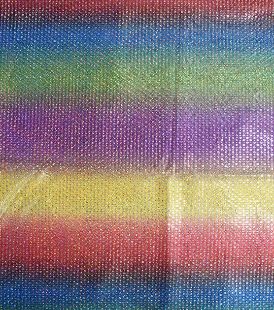 Rainbow Mesh With Sequin Ducco Dot Apparel Fabric, , hi-res, image 2