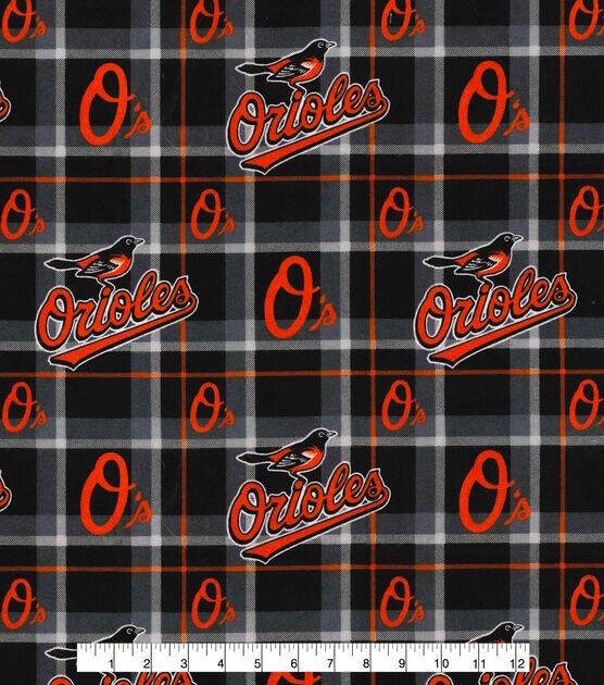Fabric Traditions Baltimore Orioles Flannel Fabric Plaid, , hi-res, image 2