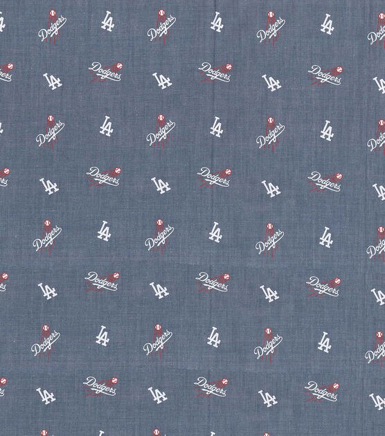 Fabric Traditions LA Dodgers Chambray Fabric, , hi-res, image 2