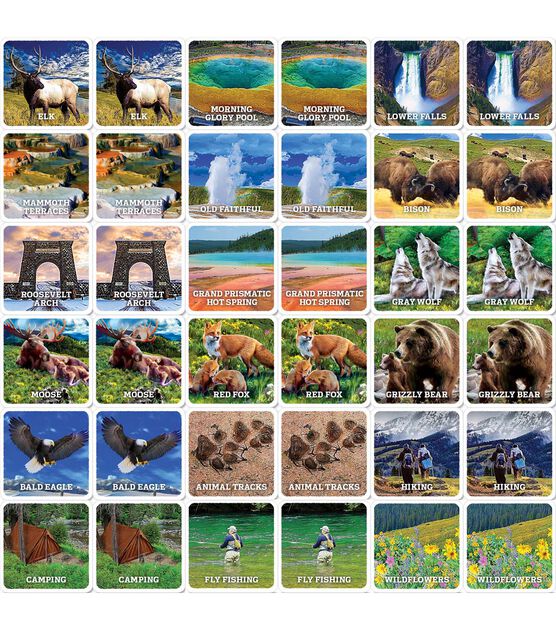 MasterPieces 36ct Junior Ranger Yellowstone Adventure Matching Games, , hi-res, image 2