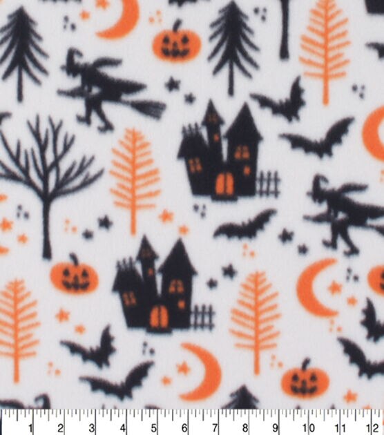 Blizzard Fleece Halloween Scenic Fabric, , hi-res, image 3