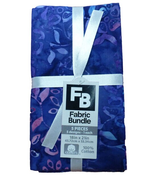 Purple Batik 18"x21" Cotton Fabric Quarter Bundle
