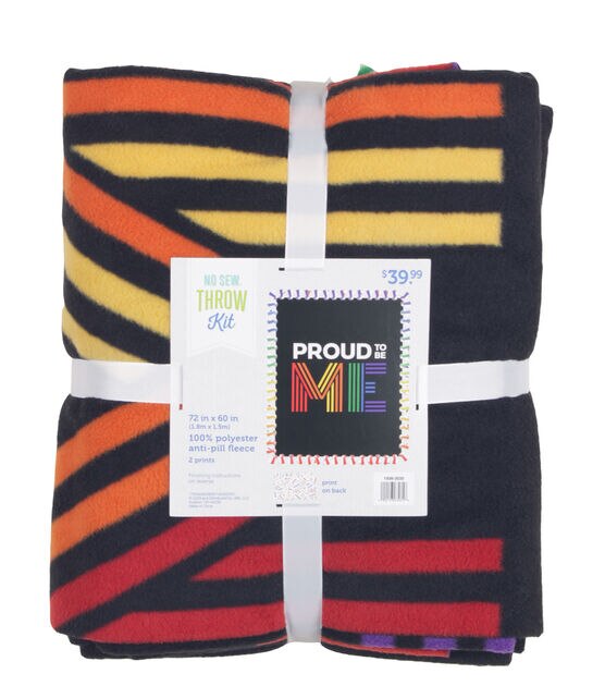 72" Wide Pride Proud to Be Me No Sew Fleece Blanket, , hi-res, image 2