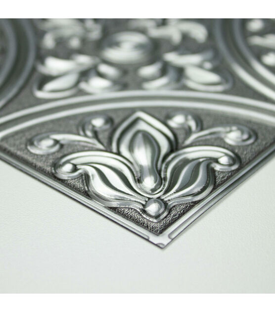 Silver Tin Peel & Stick Tile Backsplash, , hi-res, image 4