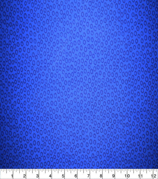 Blue Circle Dots Quilt Cotton Fabric by Quilter's Showcase, , hi-res, image 2