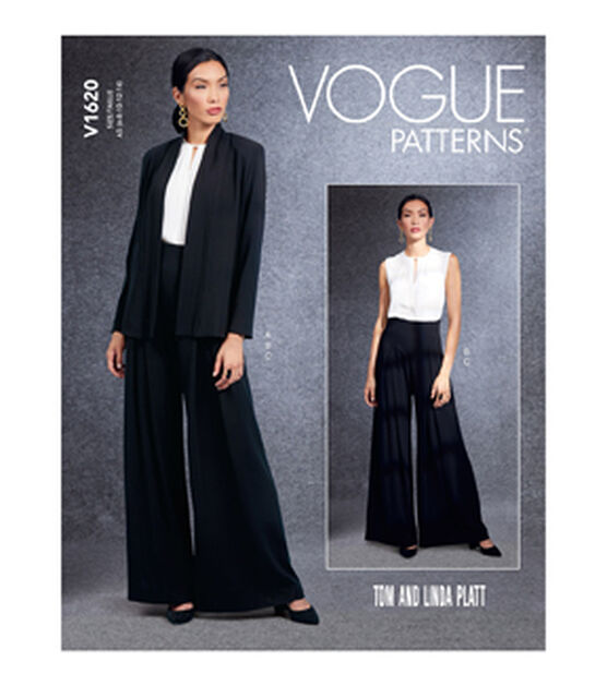 Vogue V1620 Size 6 to 14 Misses Jacket & Pants Sewing Pattern