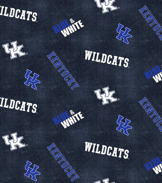 University of Kentucky Wildcats Cotton Fabric Distressed Logo