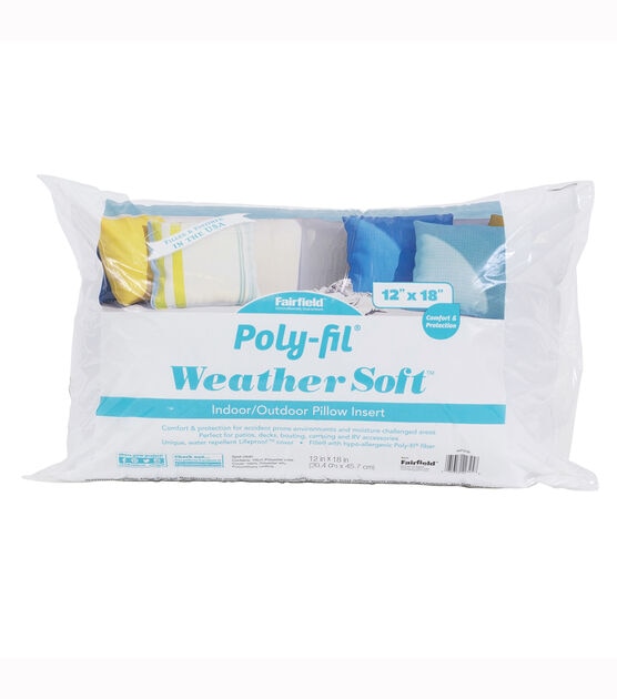 Weather Soft™ Pillow, 100% Polyester Filling, 12 x 18 Rectangle