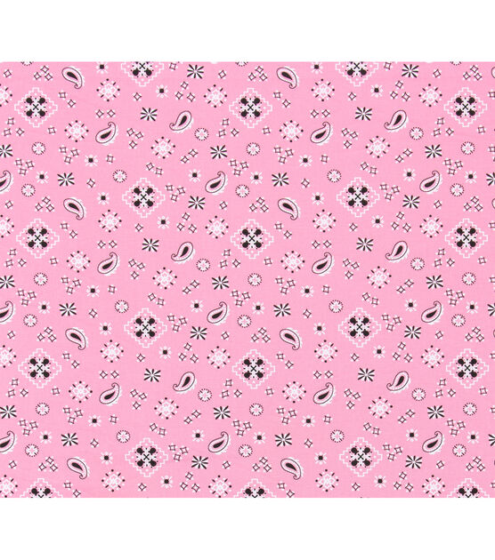 Premier Prints Bandana Prism Pink Cotton Canvas Fabric