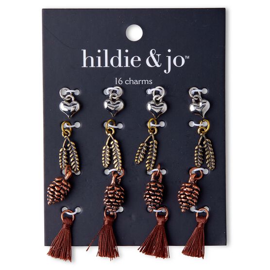 16ct Silver Heart & Gold Wheat Charms by hildie & jo