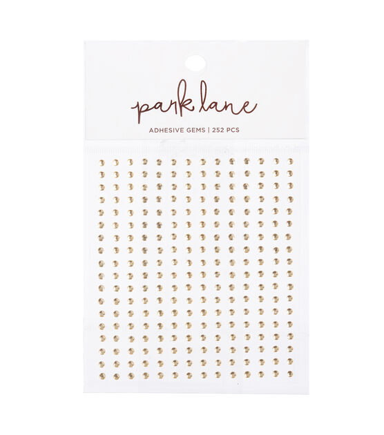 3mm Gold Circle Adhesive Gems 252pc by Park Lane