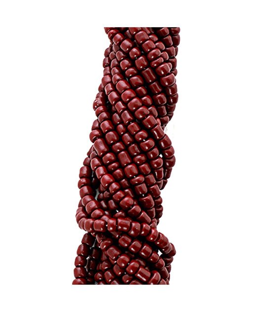 Matte Red Glass Seed Strung Beads by hildie & jo, , hi-res, image 2