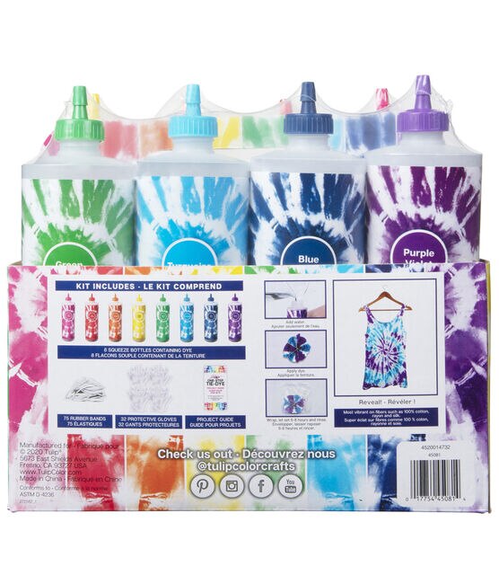  Tulip One-Step Tie-Dye Kit Party Supplies, 18 Bottles Tie Dye,  Rainbow, 1 Count (Pack of 1) : Home & Kitchen