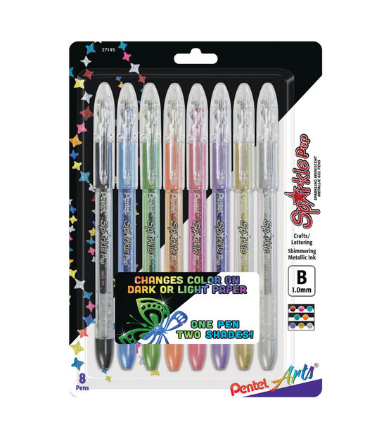 Pentel Sparkle Pop Metallic Gel Pen Set 8 Colors