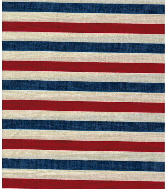 Patriotic Cotton Fabric Textured Stripe Patriotic Cotton Fabric