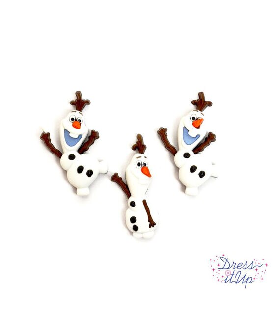 Dress It Up 3ct Disney Frozen Olaf Shank Buttons