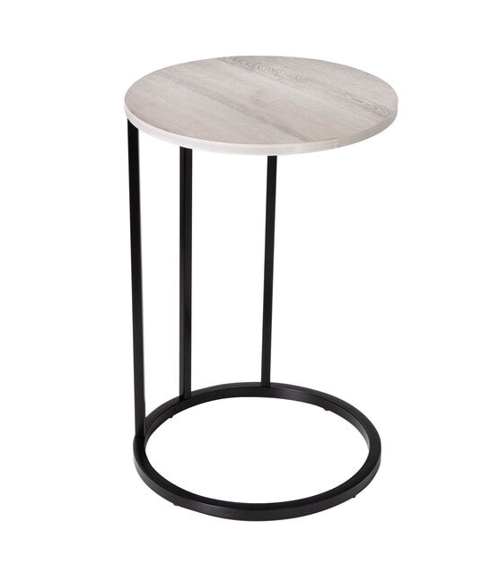 Honey Can Do Natural Round End C Table, , hi-res, image 4