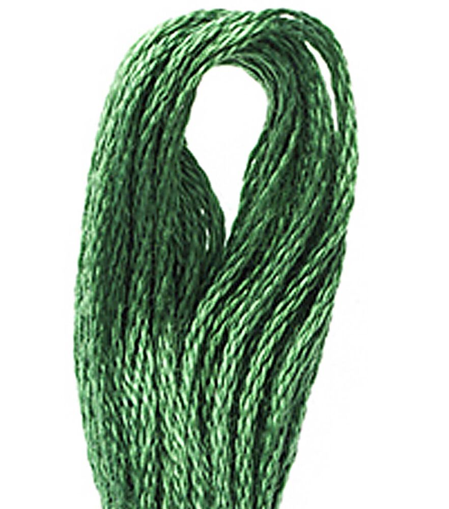 DMC 8.7yd Greens & Grays 6 Strand Cotton Embroidery Floss, 700 Bright Green, swatch, image 39