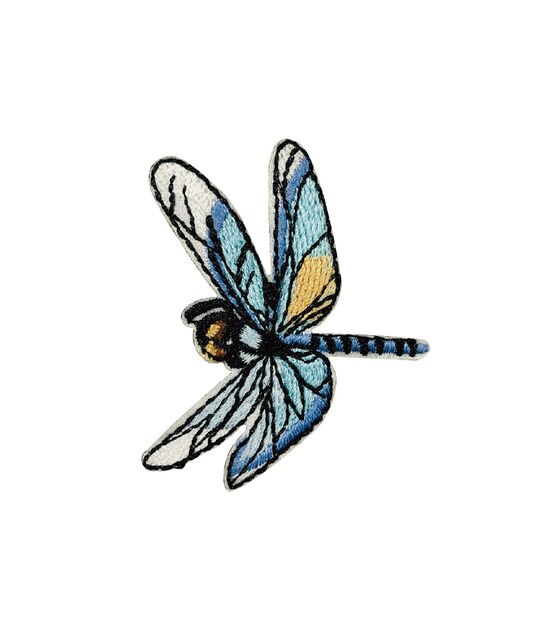 Blue Dragonfly Iron On Patch by hildie & jo, , hi-res, image 2