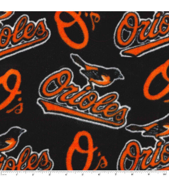 Fabric Traditions Baltimore Orioles Fleece Fabric Tossed