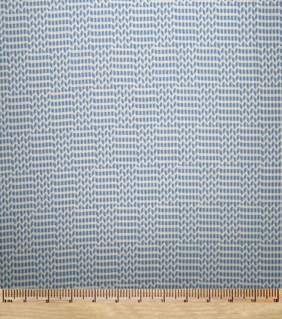 Blue Wavy Checks Quilt Cotton Fabric by Keepsake Calico, , hi-res, image 2