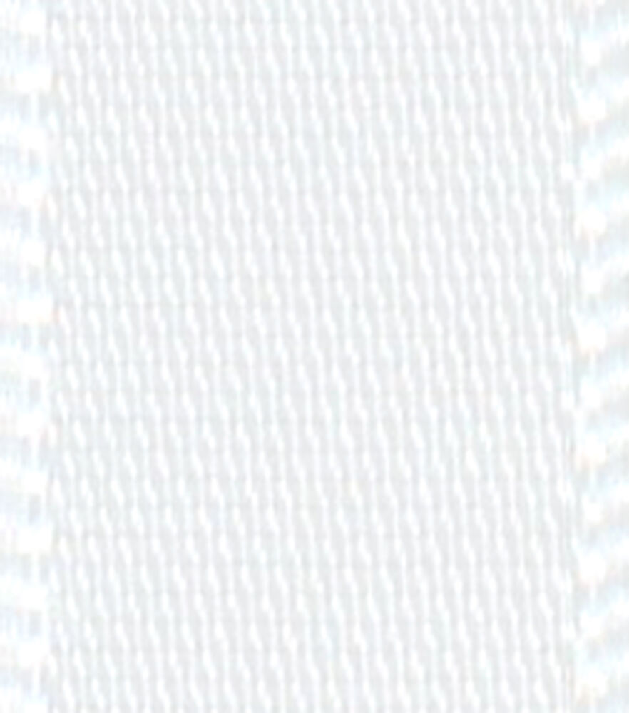 Offray 3/8"x21' Double Faced Satin Solid Ribbon, White, swatch