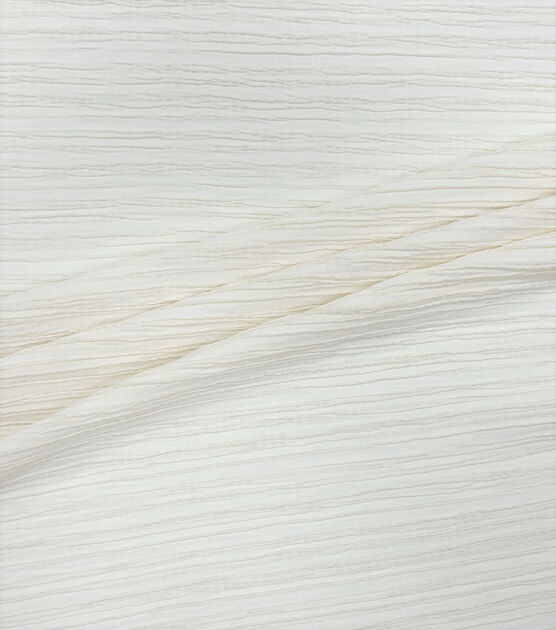 Cream Pleated Crepe Silky Fabric, , hi-res, image 1