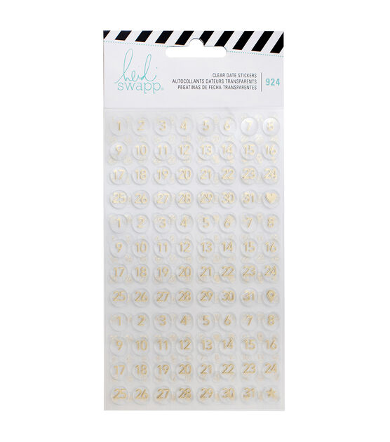 Heidi Swapp Memory Planner Pack of 924 Clear Stickers Date