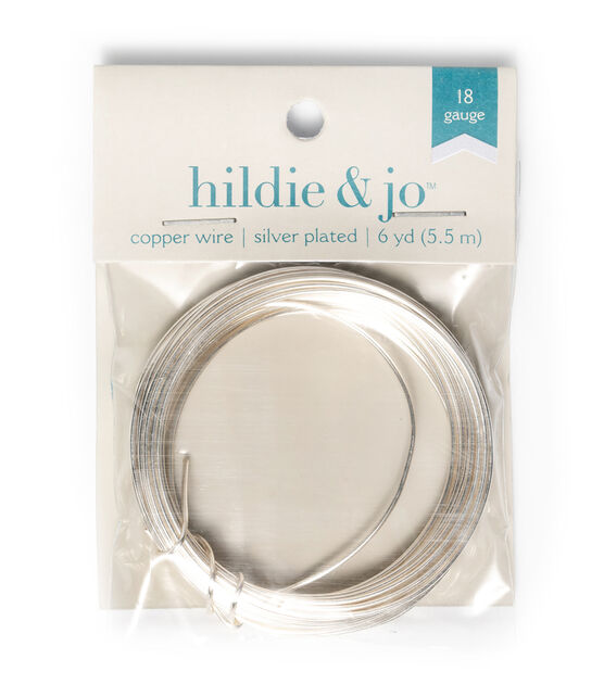 6yds Silver Plated 18 gauge Copper Wire by hildie & jo