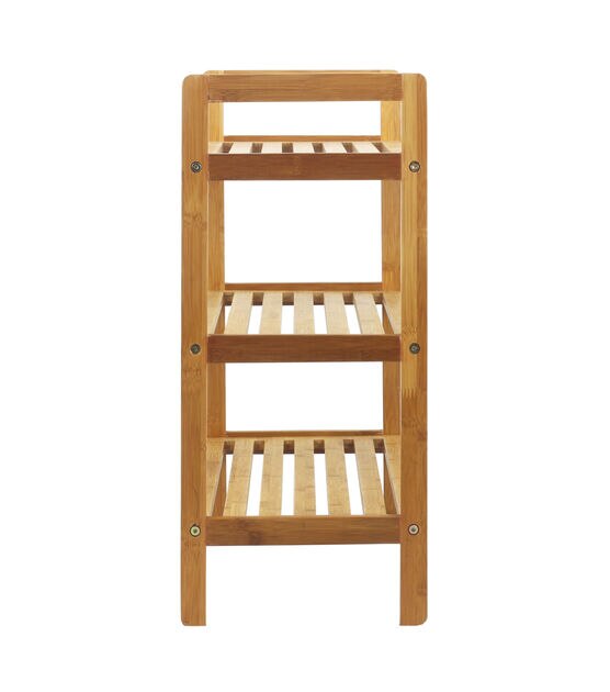 Oceanstar 27" Natural 3 Tier Bamboo Shoe Rack, , hi-res, image 2