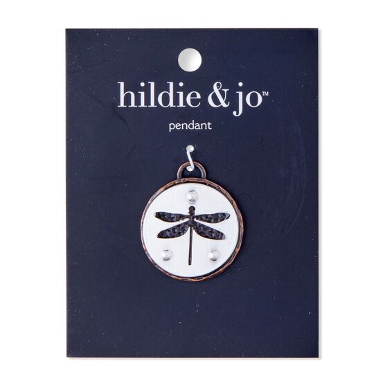 Dragonfly Cutout Round Pendant by hildie & jo