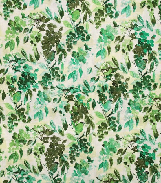 Green Leaf Vine 108" Wide Print Cotton Fabric