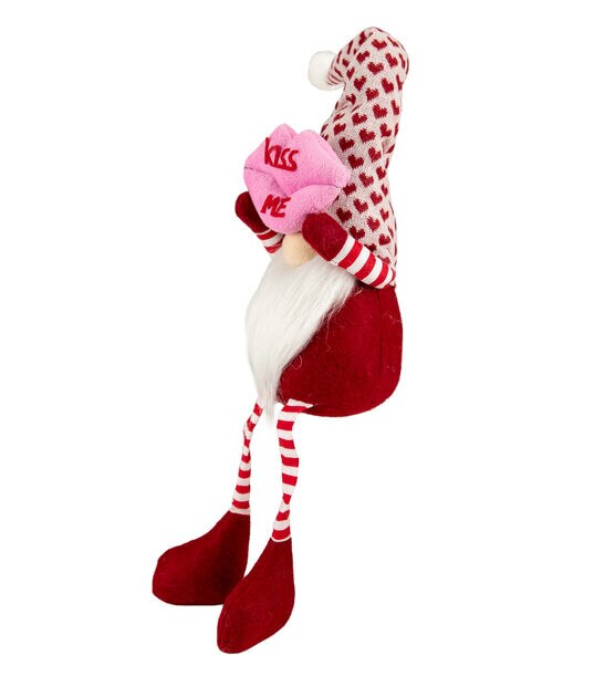 Northlight 23" Sitting Kiss Me Lips Valentine's Day Gnome, , hi-res, image 4