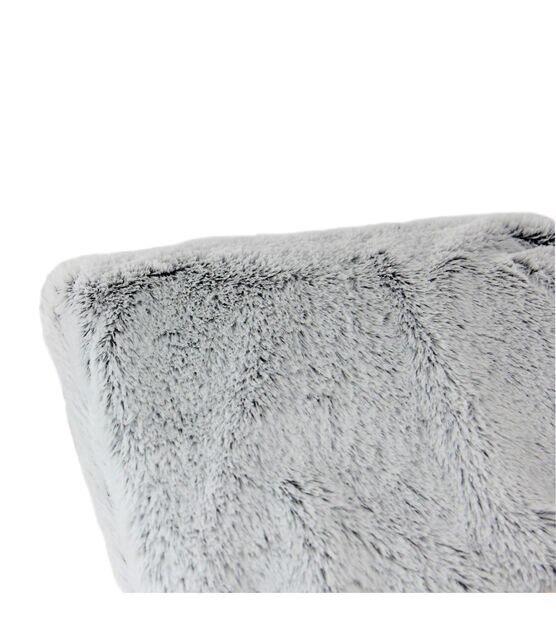 Northlight Ash Gray Plush Rectangular Throw Blanket 55" x 62", , hi-res, image 2