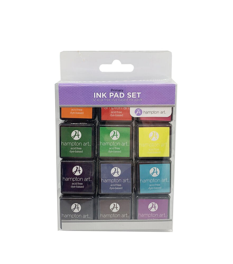 Hampton Art Rubber Stampede Dye Based Ink Pad Sets, Primary, swatch