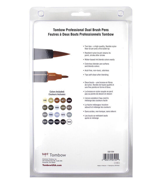 Tombow Dual Brush Pen Neutral Colors Set 20pc, , hi-res, image 8