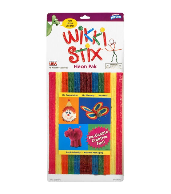 Wikki Stix 8" Neon Pipe Cleaners 48ct