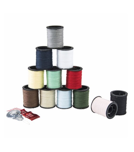 SINGER Polyester Hand Sewing Thread Assorted Colors 12ct, , hi-res, image 2