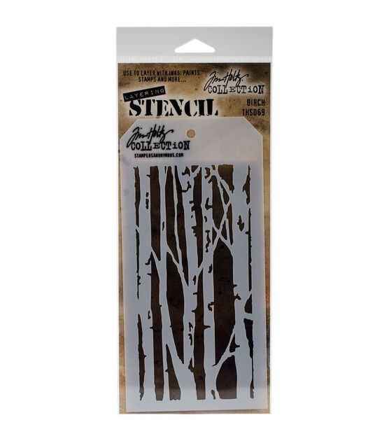 Stampers Anonymous Tim Holtz 4" x 8.5" Birch Layered Stencil, , hi-res, image 2